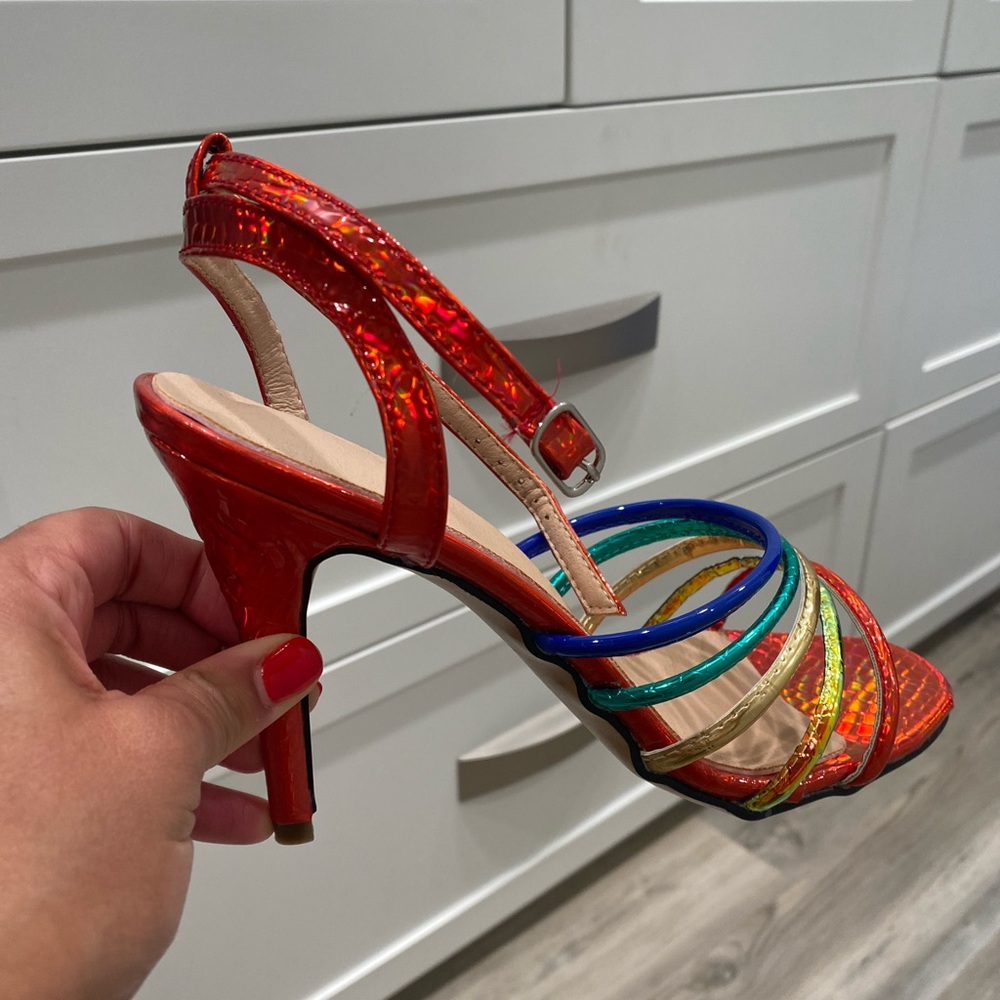 NWT Multicolor heels.